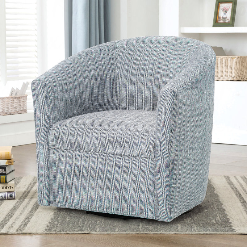 Tonneau - Fauteuil d'appoint en forme de bureau élégant - Fonction rotative, Bleu