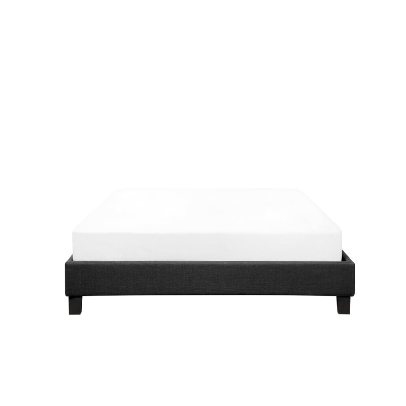 Kirkham Upholstered Bed, Grey, European Double (140 x 200cm)