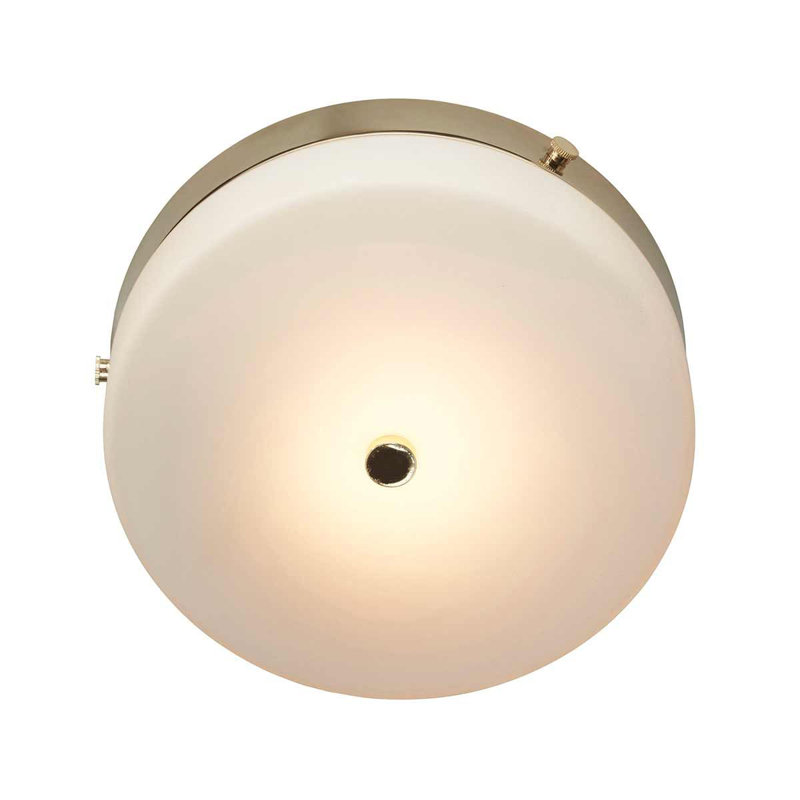 Harworth Glass LED Flush Mount, 8.5cm H x 23.5cm W x 23.5cm D, Gold