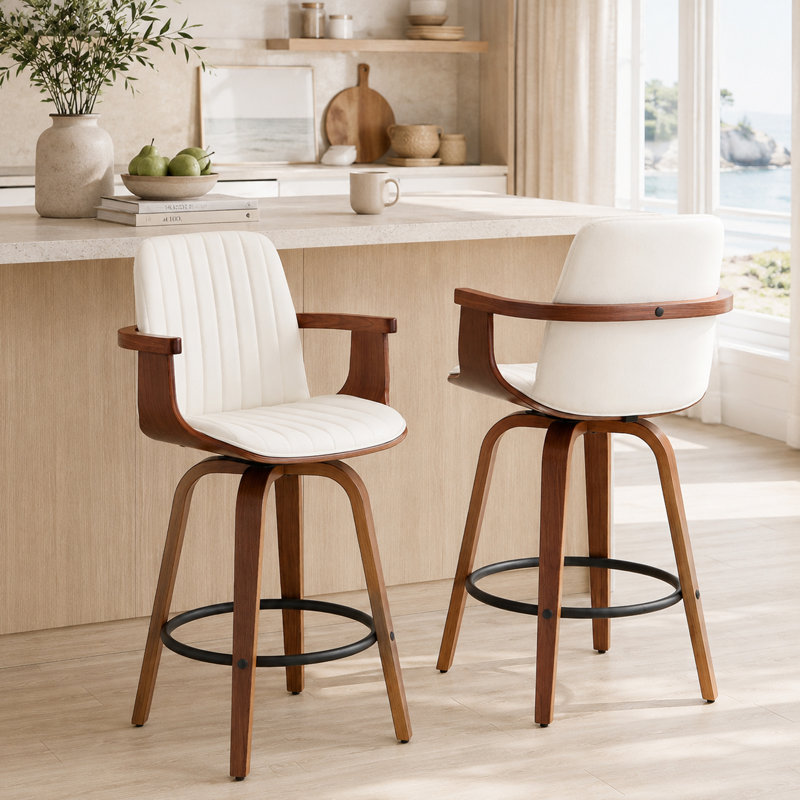 Swivel Counter & Bar Stool, White