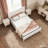 Modern White Solid Wood Full Platform Bed