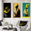 «Retro Yellow Hat On Black», 3 pièces-2049083826-2049083835