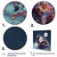Impression sur toile 3D, grenouille néon-1551533652-1551533657