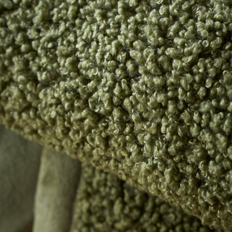 So Soft Velvet Boucle Blanket Throw, Olive