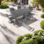 Ensemble de salle à manger de patio en aluminium durable 7 pièces, conception élégante sculptée pour recevoir