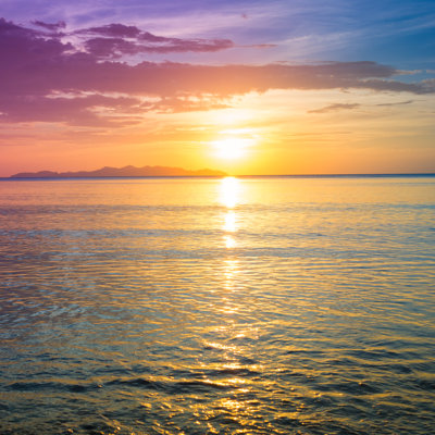A Majestic Sunset 1 Piece Wrapped Canvas Wall Art