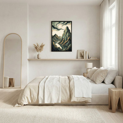 Art mural toile sarcelle et or