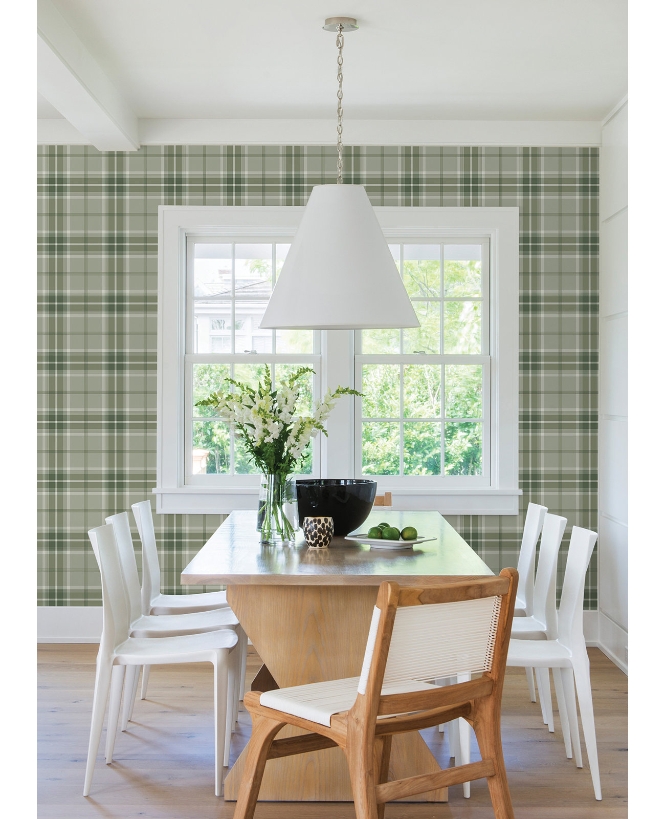 Plaid Wallpaper, Green