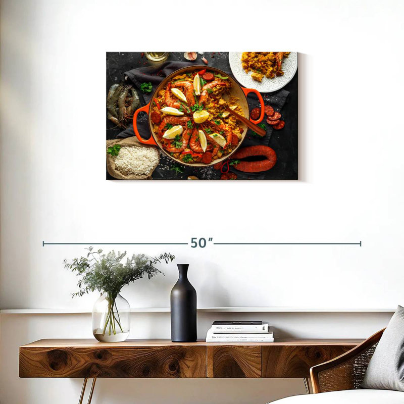 Paella aux fruits de mer Yarlin, H 20 po x l 30 po