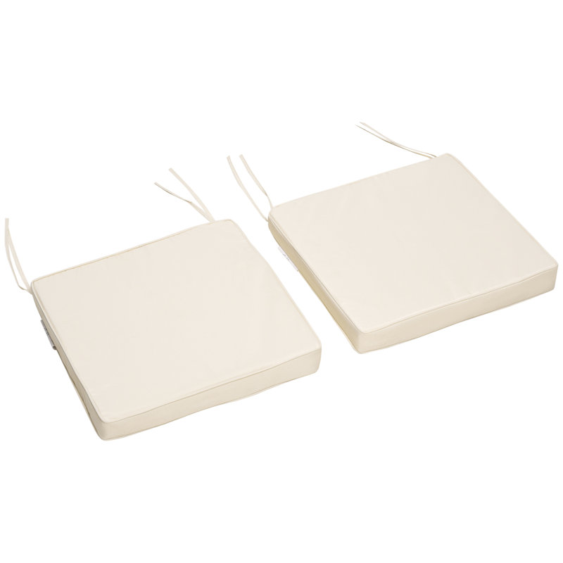Outdoor Seat Cushion Set, Cream