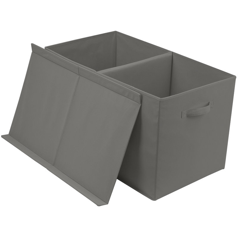 Sorbus Collapsible Fabric Toy Storage Box with Lide, Gray