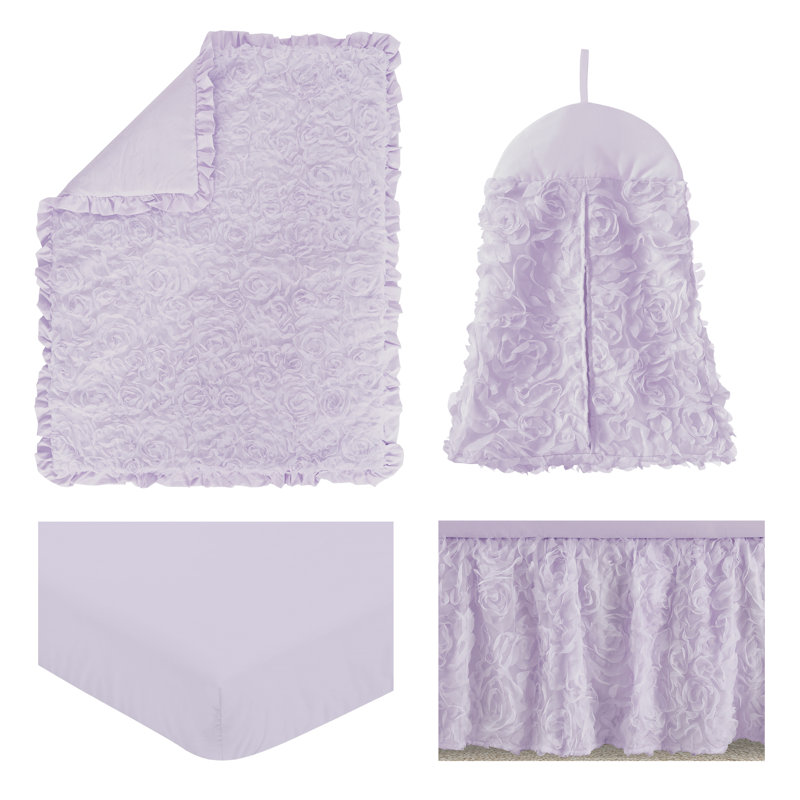 Rose 4 Piece Crib Bedding Set