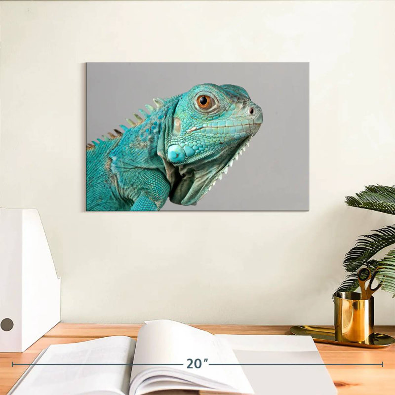 Brampt Blue Iguana, 8" H x 12" W