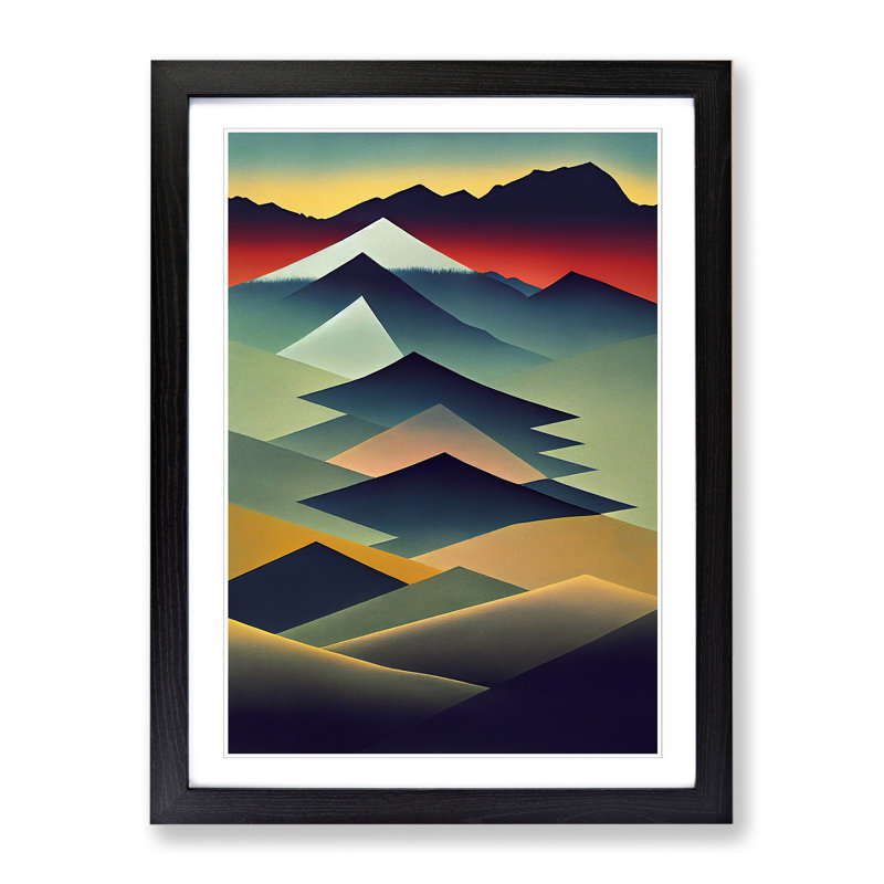 Mountain Expression 1 Piece Wall Art, 34cm H x 25cm W, Walnut