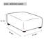 Stretch Square Ottoman Cover 40X40x15 Inch Folding Storage Stool Furniture Protector Soft Rectangle Slipcover With Elastic Bottom Navy