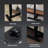 Folding bedside table, mobile rolling laptop stand, tiltable bedside table with wheels, height adjustable tray table-114762527