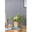 Petit vase 9,7 x 3,7 x 6,9 po Alu Timber Wavy Rect