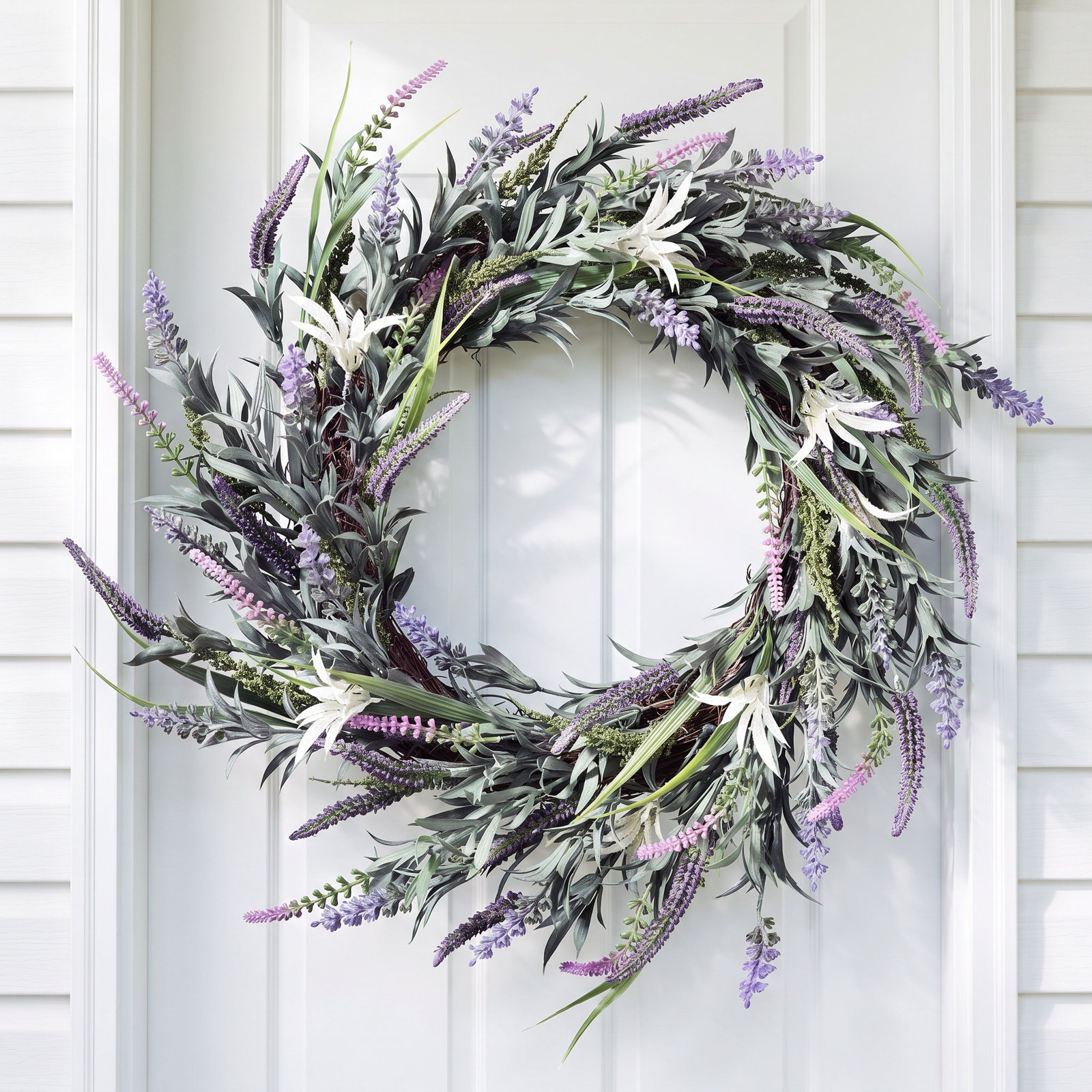 24'' Mother's Day Faux Lavender Polyester Wreath