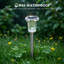 Lumières solaires d'extérieur, acier inoxydable - imperméable, paysage à DEL, lumières de jardin pour l'allée