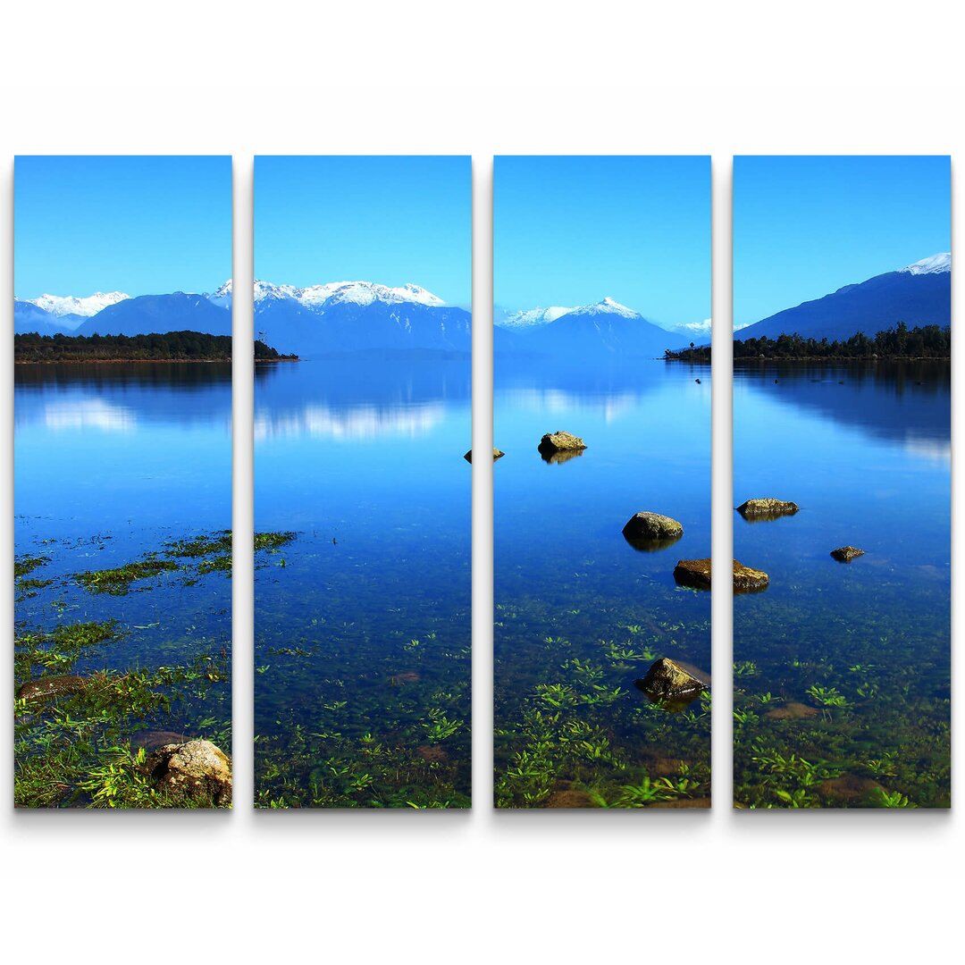 4-tlg. Leinwandbilder-Set Lake Te Anau - Neuseeland