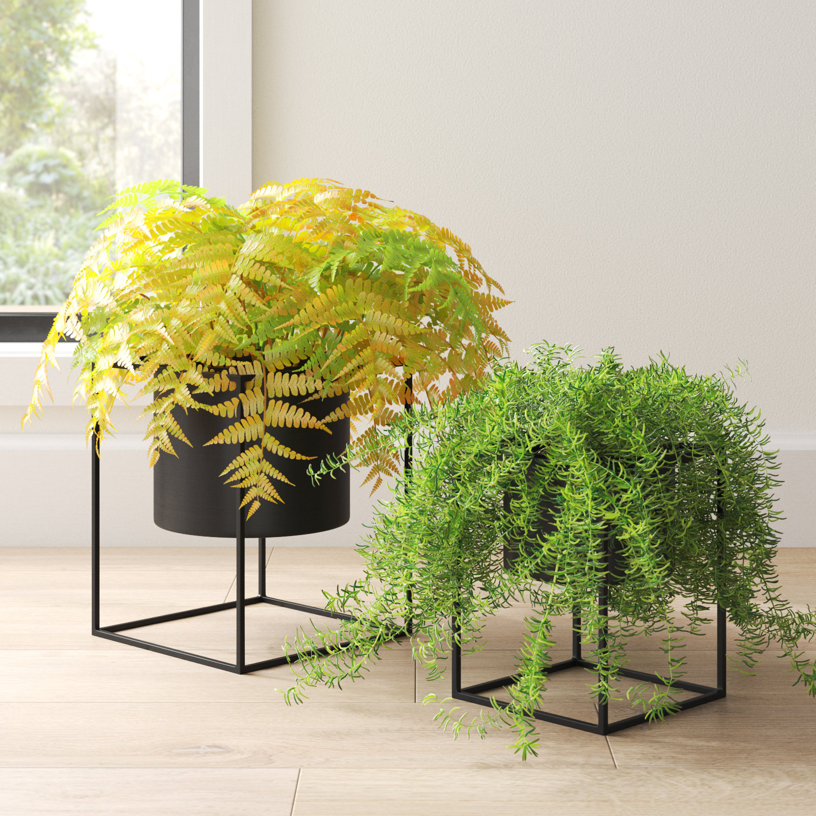 Rosina 8" Pot Planter, Black