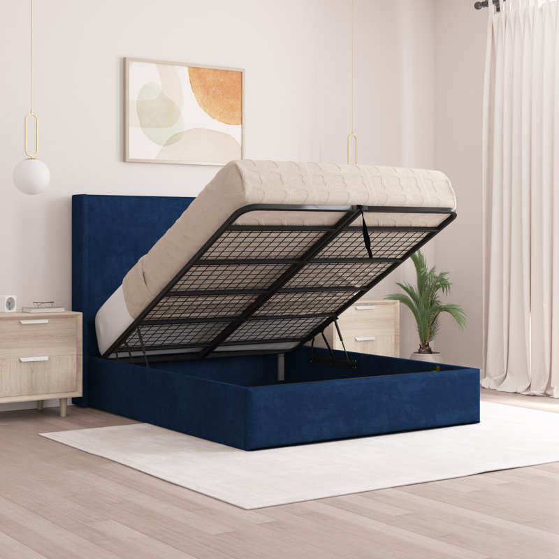 Boiko Upholstered Ottoman Storage Bed, Parliament, Single (3')