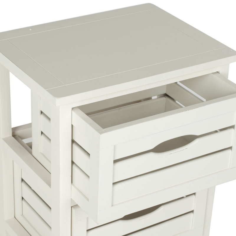 Regan Solid Wood Accent Chest, Distressed Cream