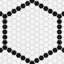 Carreau de mosaïque de plancher et de mur en porcelaine de 10 po 1/2 po x 11-5 / 8 po blanc mat Metro Geo