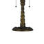 Lampe de table Eli avec abat-jour en verre Tiffany, libellule verte peinte, laiton