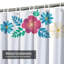Rideau de douche printanier à fleurs colorées avec 12 crochets-402931451