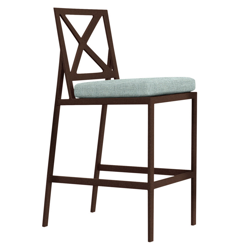 Marin Outdoor Bar Stool, Copper Creek, 32", Piazza Vapor