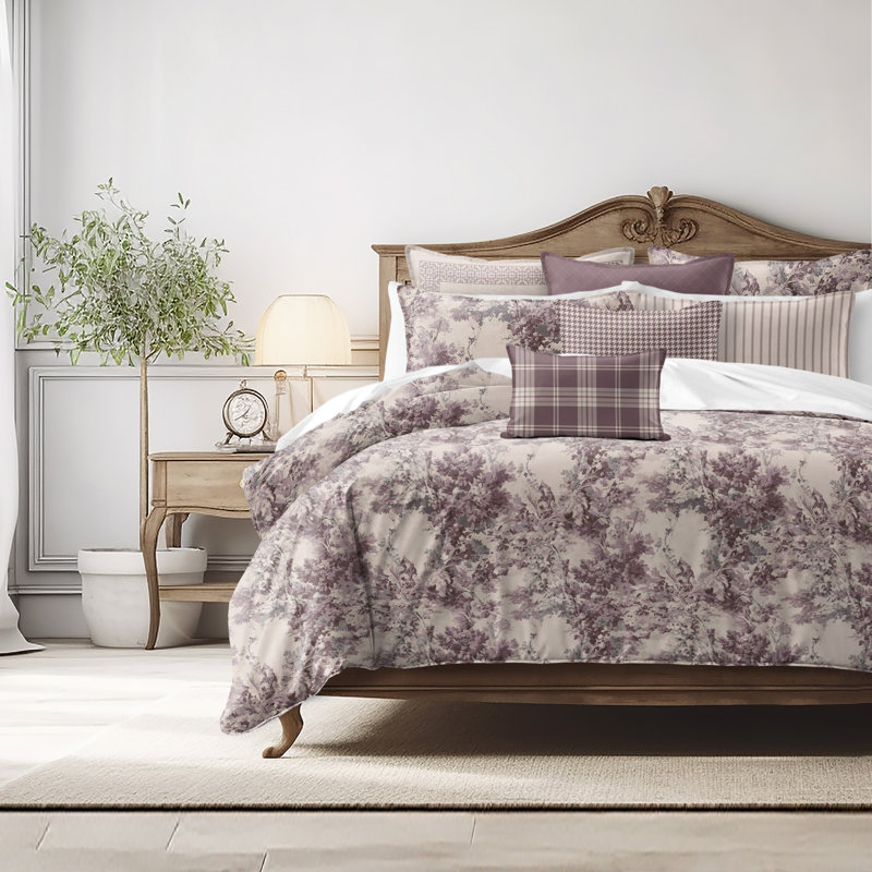 Dolce  Wisteria Cotton Comforter Set  8 Piece, Super Queen Comforter + 7 Additional Pieces