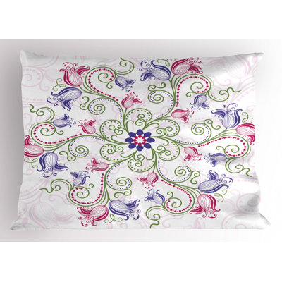 Taie décorative en microfibre de polyester bleu / vert / rose