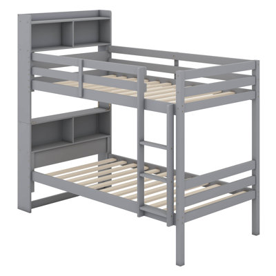 Twin Over Twin Bunk Bed With Storage, Can Be Split Into 2 Beds
