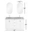 Ensemble de meuble-lavabo double 60 "avec miroir Adela-446898967-446898966-439034449