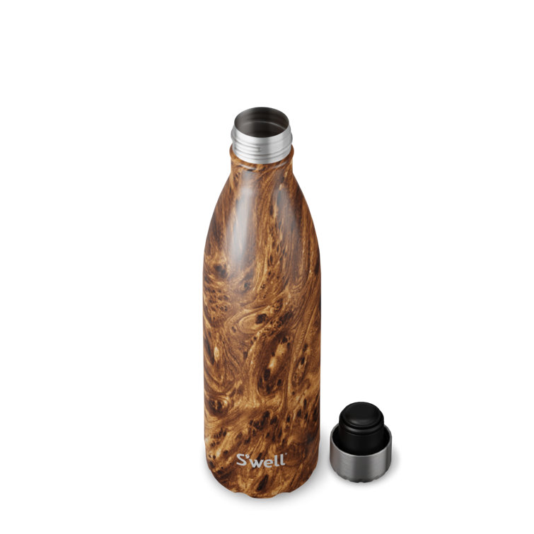 S'well- Stainless Steel Water Bottle - Teakwood: 25oz