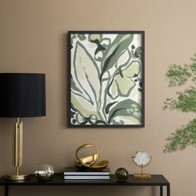 «Foliage Rhythm I», reproduction encadrée - bois massif