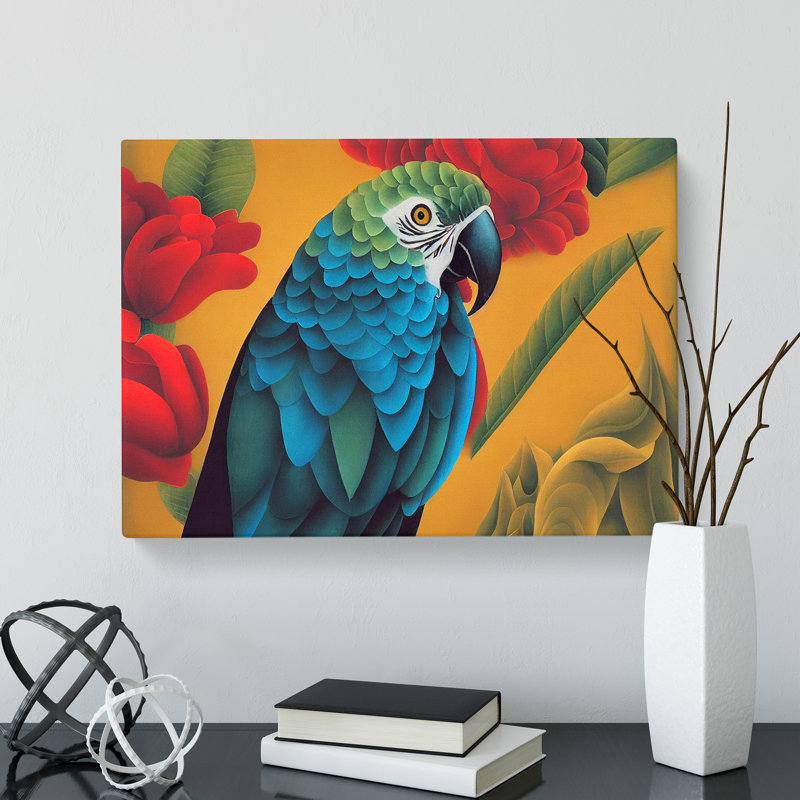 Adorable Parrot - Wrapped Canvas, 40cm H x 60cm W x 3cm D