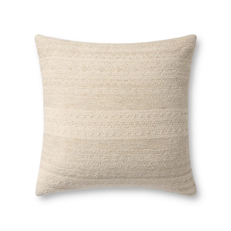 Cotton Blend Throw Square Pillow Cover by Loloi, Down