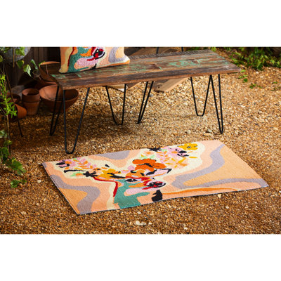 Tapis d’extérieur pour porte 42" x 24" jardin cerf