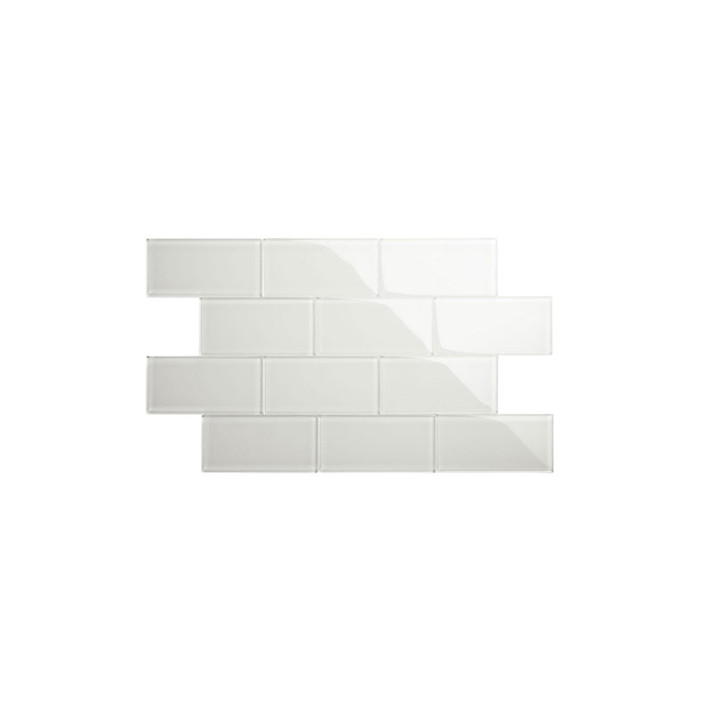 Subway Glass Tile 3" x 6", Agreeable Gray