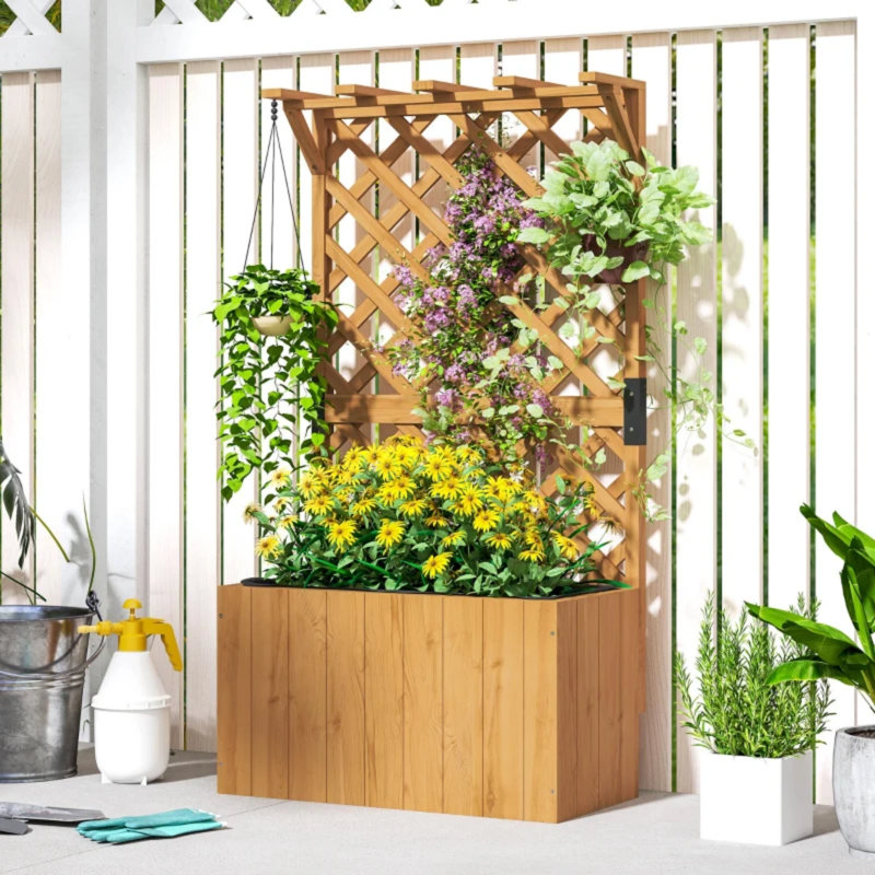 Elevated Planter, Natural
