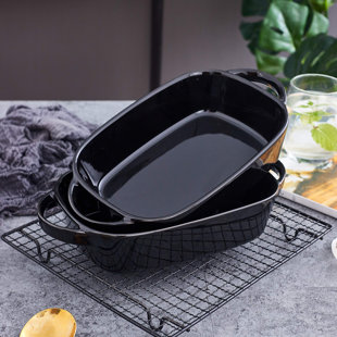 Small Ceramics Rectangular Baking Dishes With Handle For Oven Ceramic Baking  Pan Lasagna Casserole Pan Individual Bakeware