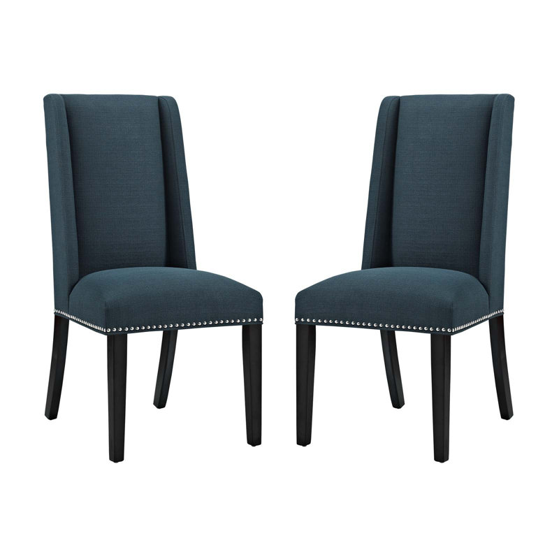 Baron Fabric Upholstered Dining Chairs (Set of 2) by Modway, Azure