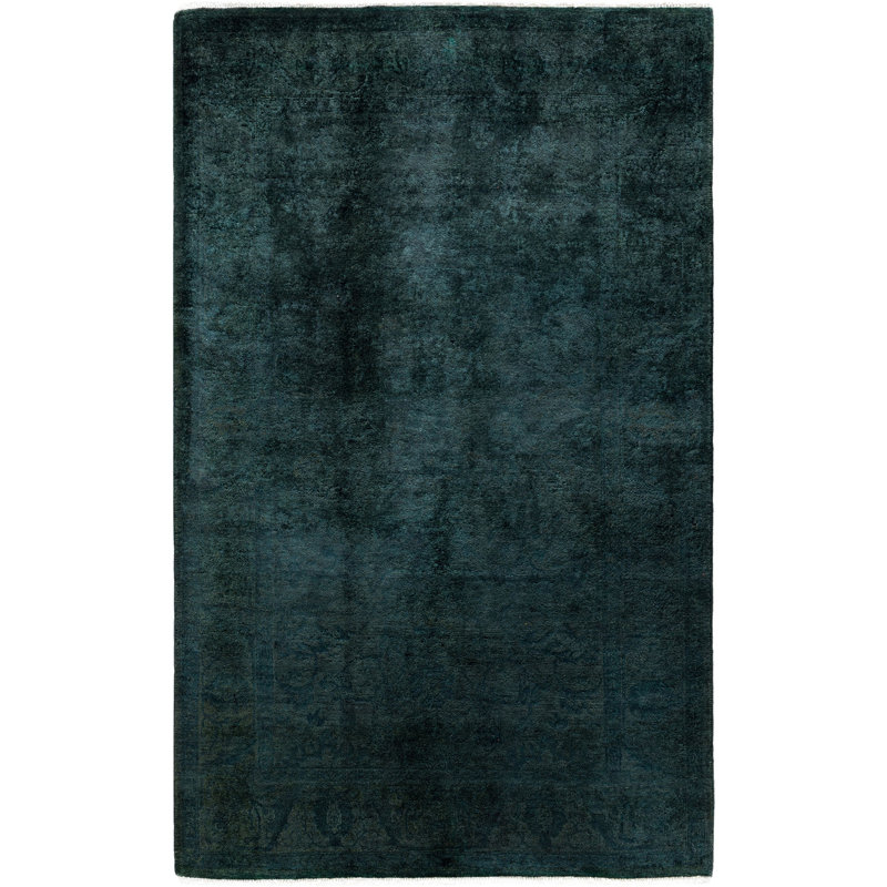 Overdyed One-of-a-Kind 3' 3" X 5' 3" Hand Knotted Area Rug