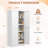Makeace 61" Tall White Metal Kitchen Pantry Cabinet - Freestanding Adjustable Shelf Storage for Kitchen, Pantry & Bathroom-730316878