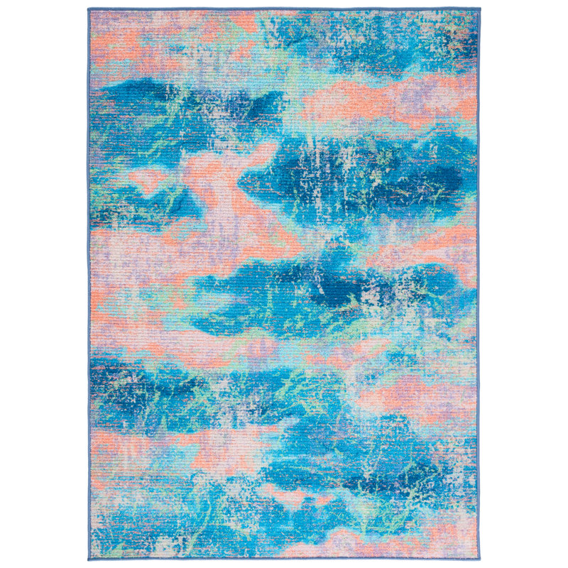 Sequoia Performance Machine Washable Abstract Rug, Rectangle 6'7" x 9'