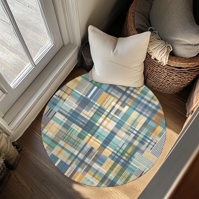 Classic Checked Grids Braided Rug