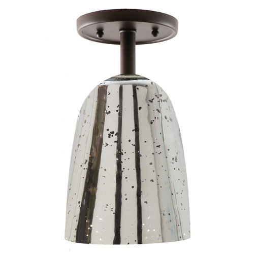 Baptiste Glass Semi Flush Mount, Oil Rubbed Bronze
