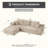 Boneless 106" Cloud Upholstered Sectional Couch With L-shape Chaise Modern Modular Sofa For Living Room Bedroom-448955198-448955171